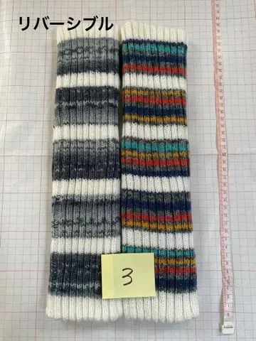 핸드메이드 레그 워머 opal 털실 3 리버서블