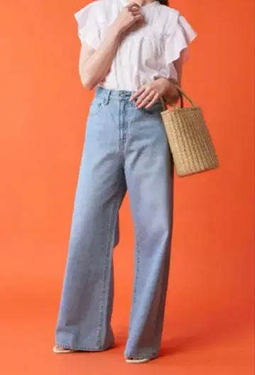 Ungrid 하이웨스트 배기 데님 24인치