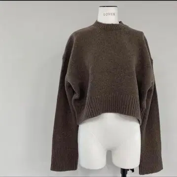 LOHEN 울 캐시미어 크롭 니트