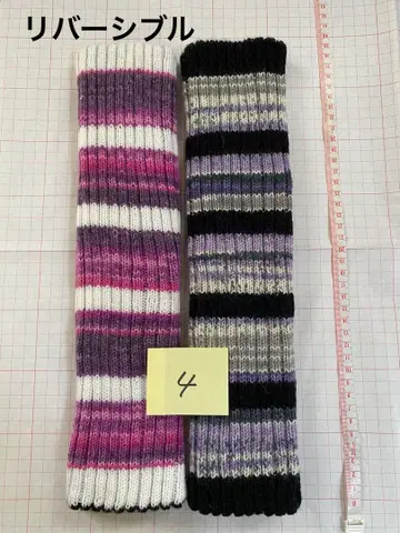 핸드메이드 레그 워머 opal 털실 4 리버서블