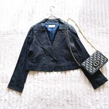 NUEVIS  테일러드 자켓 L 네이비 가죽풍