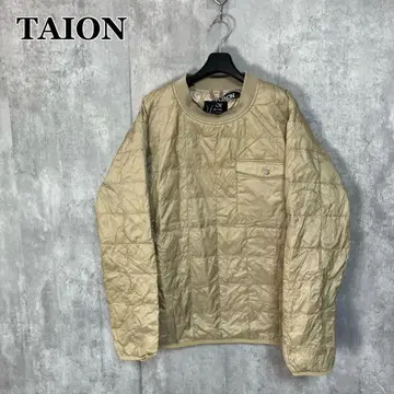 TAION 베이직 크루넥 포켓 다운 풀오버 M