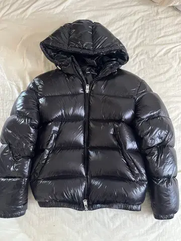 ZARA 후드 부착 다운 자켓 블랙 S