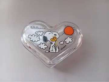 스누피 하트형 유리 소품함
