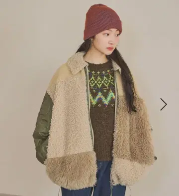 니코앤드 패치워크 보아 블루종