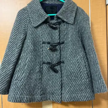 untitled 그레이 숏 기장 더플 코트 울 혼방