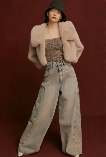 SNIDEL 와이드 데님 팬츠 LBLU 0 사이즈