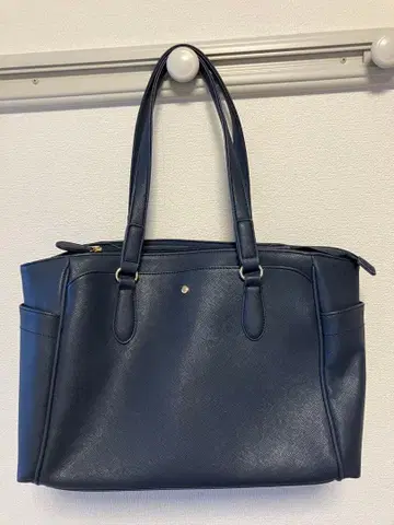 네이비 비즈니스 백 합성 피혁