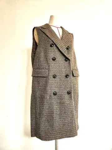 새상품 그레이스 콘티넨탈 체크 무늬 미니 원피스 36