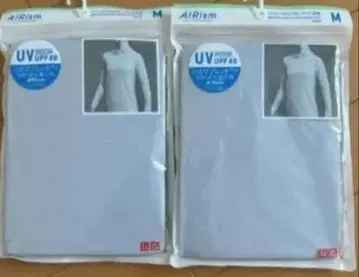 에어리즘 uv컷 크루넥 t 긴팔 m 유니클로 UNIQLO 블루