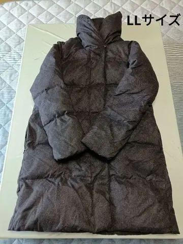 다크 그레이 롱 다운 코트