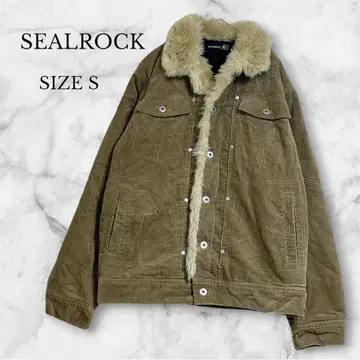 새상품급 씰락 코듀로이 자켓 인조 모피 캐주얼 S