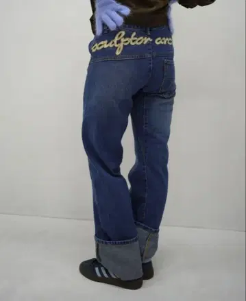 Wissy 자수 로고 데님 팬츠