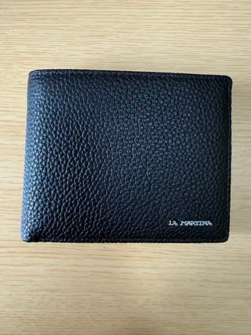 La Martina 남성용 이단 접이식 지갑 브라운