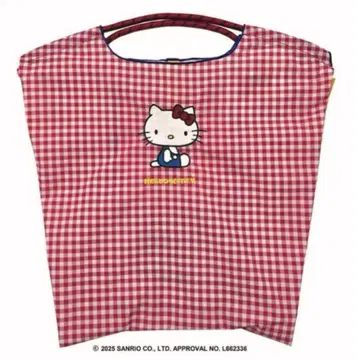 [새상품] 깅엄 체크 헬로키티 M 사이즈 볼체인