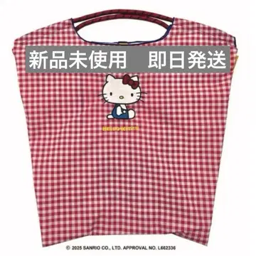 [새상품] 깅엄 체크 헬로키티 M 사이즈 볼체인