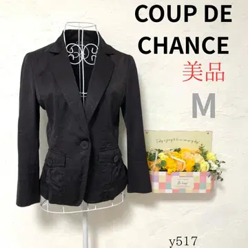 새상품급 [쿠 드 샹스] 여성용 자켓 테일러드 긴팔 면 혼방 블랙 M