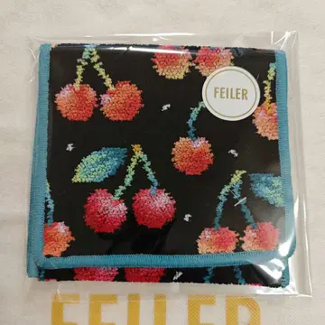 페이러 손수건 파우치 미사용 새상품 체리 도트 블랙