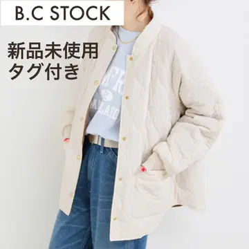 [ 미사용 새상품 ] B.C STOCK 퀼팅 리버서블 블루종