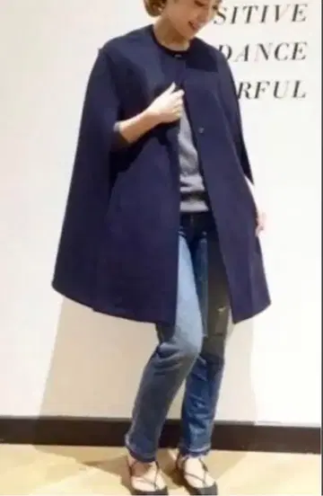 Deuxieme Classe 울 비버 망토 코트 판초 케이프