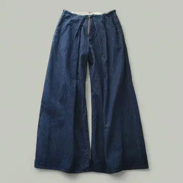 젬블 와이드 배기 데님 팬츠 다크 네이비 M 여성용