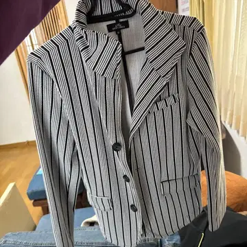 BERNINGS 스트라이프 테일러드 자켓 M