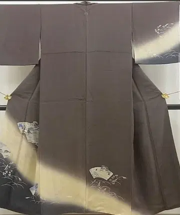기모노 호몬기 이중 기모노 손그림 순수 실크