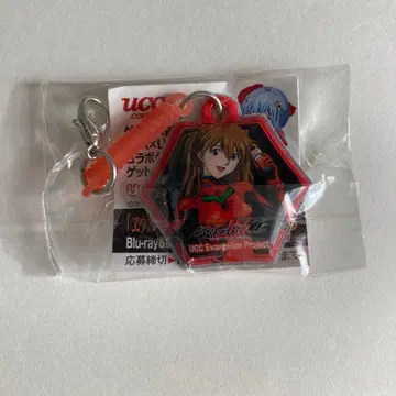 UCC 에반게리온 프로젝트 핸드폰 클리너 스트랩 아스카 플러그