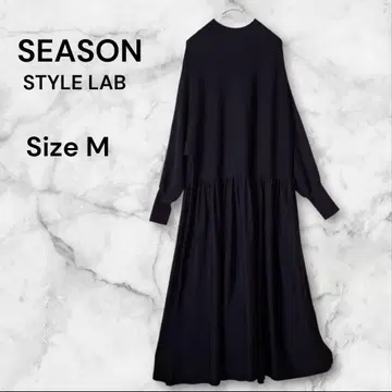 시즌스타일 라보 하이넥 롱 돌먼 슬리브 니트 원피스 타카시마야