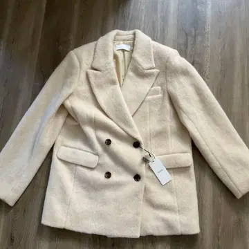 MOUSSY 에크루 샤기 자켓 코트 사이즈 2