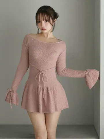 andmary Sailor knit mini dress