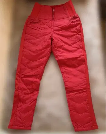 미사용 다운 팬츠 레드 XL
