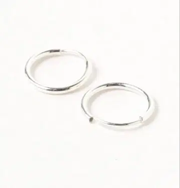 레이빔즈 BEAMS 실버 후프 귀걸이