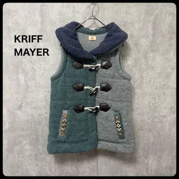 KRIFF MAYER 후드 부착 베스트 그레이/그린/네이비