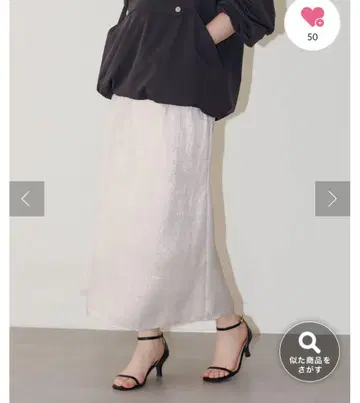 LARUTA 박 쉬폰 허리밴딩 스커트