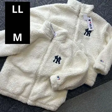 뉴욕 양키스 플리스 자켓 LL M 페어 오솔이 화이트