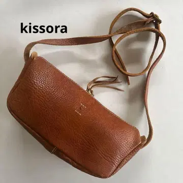 kissora 가죽 숄더백 브라운