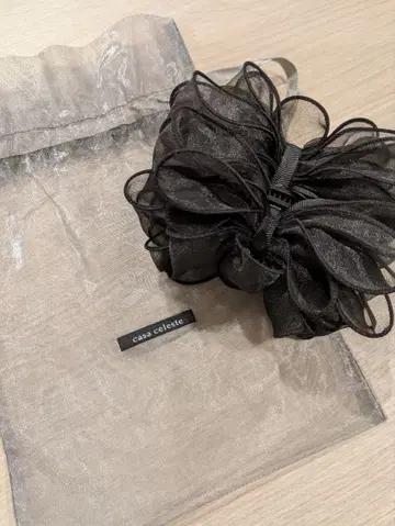 casa celeste 카사 셀레스트 블랙 리본 바나나 클립