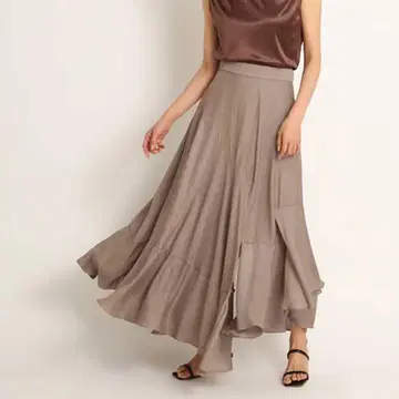 프레이 아이디 아지메 시어 스커트 모카 M 사이즈