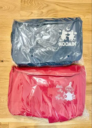 무민 덮개 포함 럭색 백 리틀미이 2세트 블루 레드