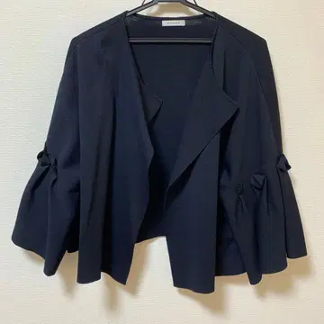 ADORE 노카라 볼레로 자켓 블랙