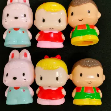 데드스탁 여아 남아 토끼 소프트 비닐 피규어 인형 6개 레트로