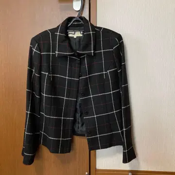 새상품급 EVER SUN 체크 무늬 자켓 38