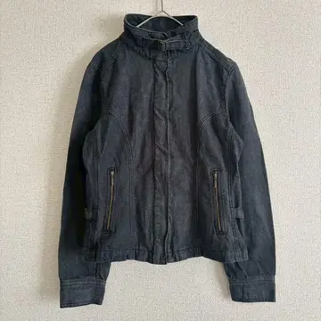 세존 드 엘르 데님 자켓 G 자켓 S 스탠드 넥 턱 벨트 지퍼