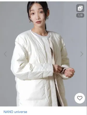 NANO universe 다운 자켓 아이보리 여성용