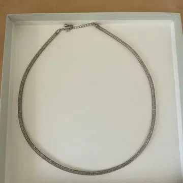 실버 메쉬 체인 목걸이