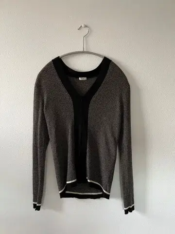 IENA V넥 가디건 블랙 화이트