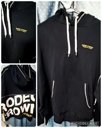 RODEO CROWNS 네이비 빅 로고 후드티