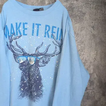 루돌프 설국 애니멀 맨투맨 빈티지 90s 나이스 디자인 스노우