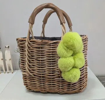 작가님 오더 제품 바스켓 백 가죽 핸들 핸드메이드 바스켓